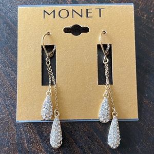 Gold Monet dangly earrings